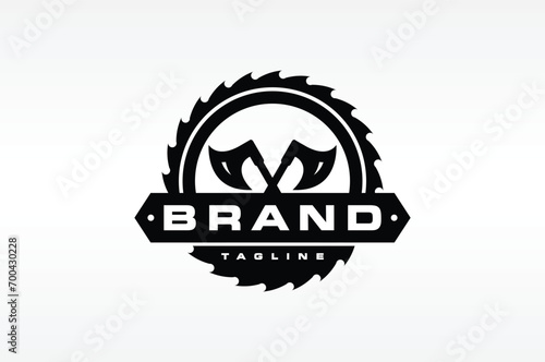 saw ax emblem logo