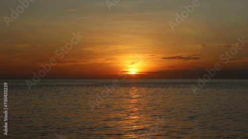 Aerial View of Sunset on the Ocean © Palugada