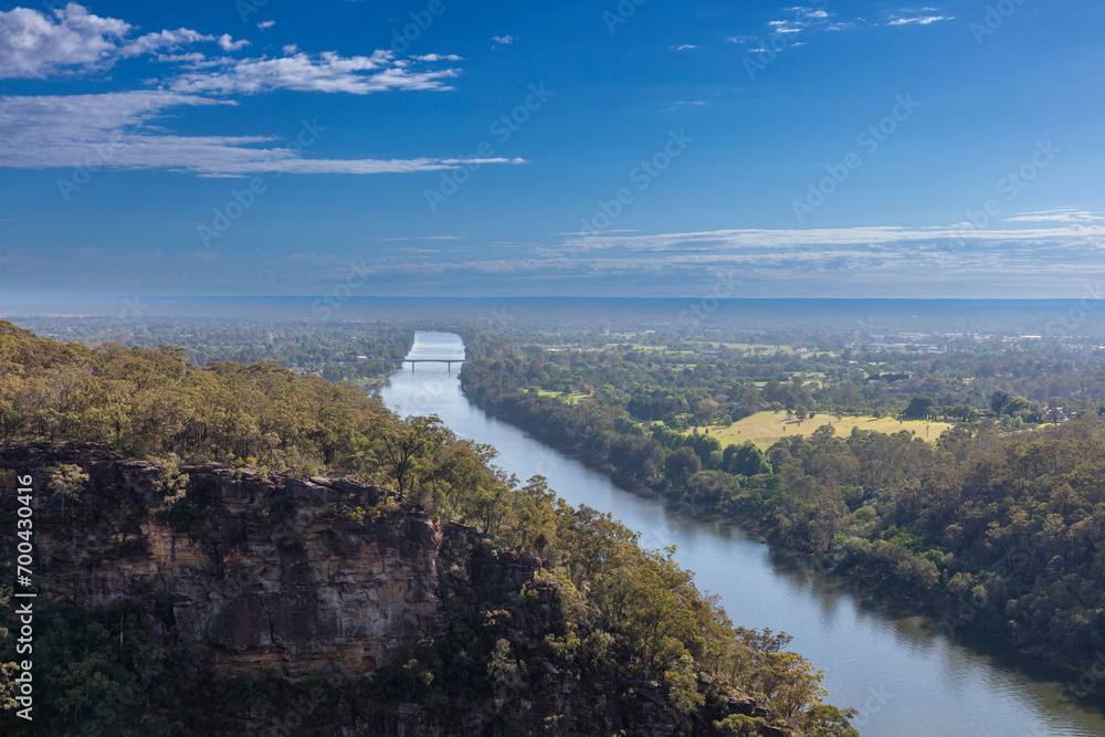 Photograph of the Nepean River running through The Cumberland Plain near Glenbrook in The Blue Mountains in Australia