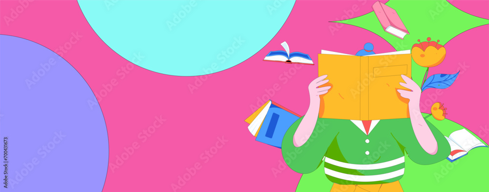 Education and learning people flat vector concept hand drawn illustration
