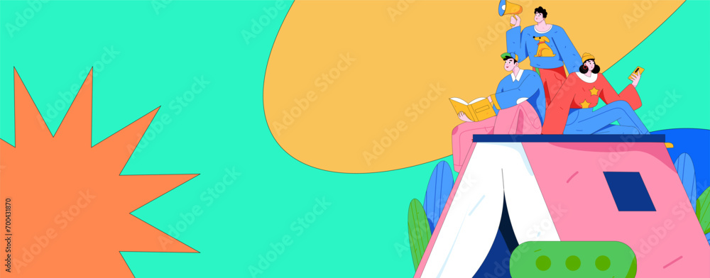 Education and learning people flat vector concept hand drawn illustration
Education and learning people flat vector concept hand drawn illustration