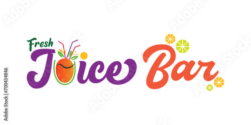 juice bar logo vector, Juice Bar text effect design template vector