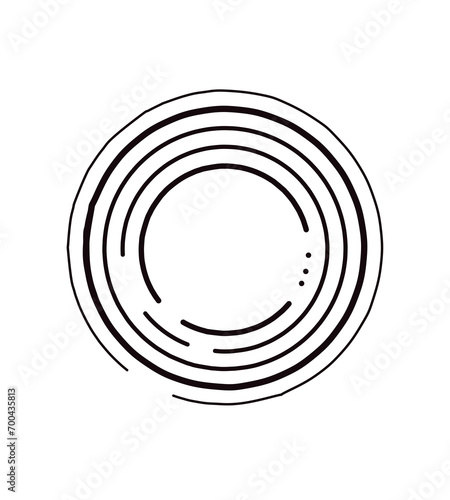 black and white spiral monoline black