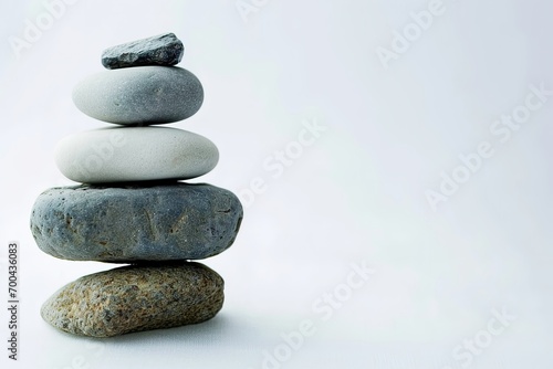 stack of stones isolated on white