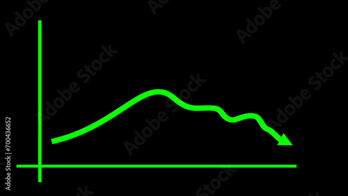 Business Graph up to down arrow background. abstract business graph icon.