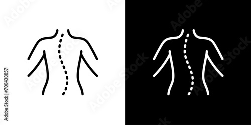 曲がった背骨のアイコン