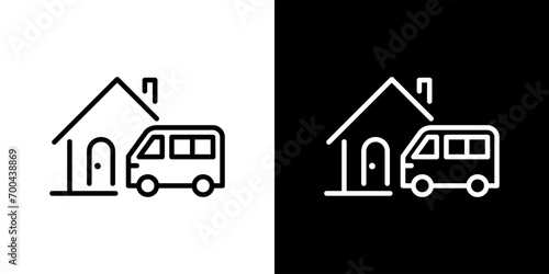 家と車のアイコン