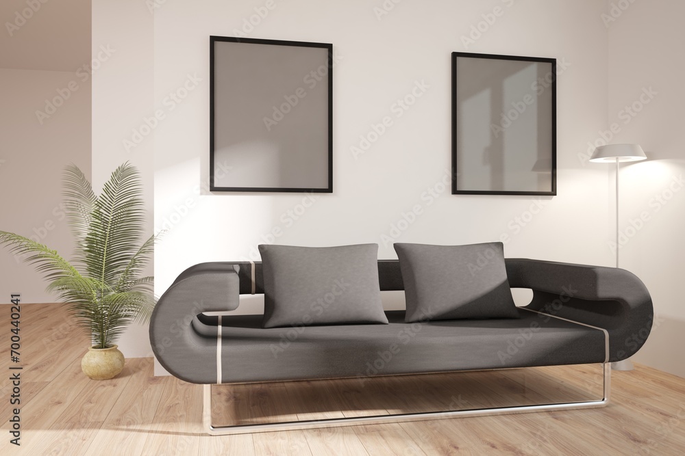 Modern interior design. 3D illustration Modern interior design. 3D illustration