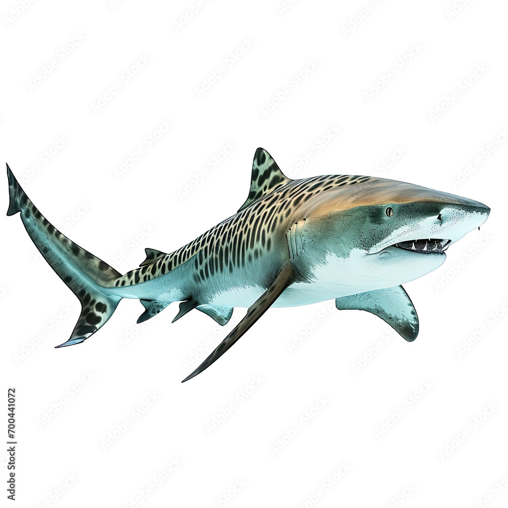 Fototapeta premium Tiger Shark Isolated