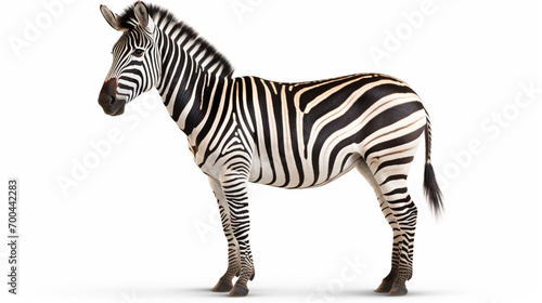 zebra isolated on white background. AI Generative