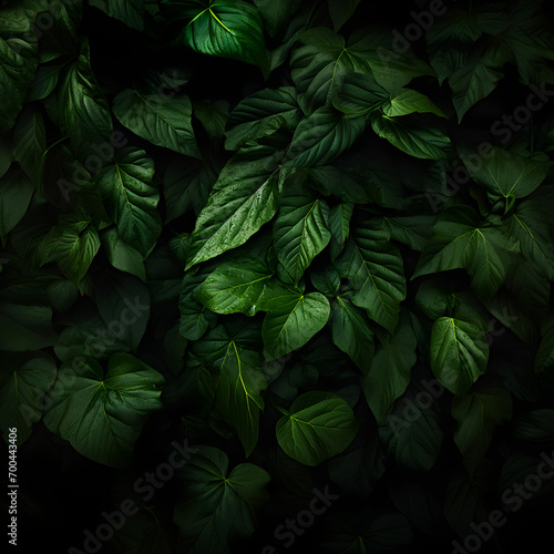 green leaves background   Ai generative
