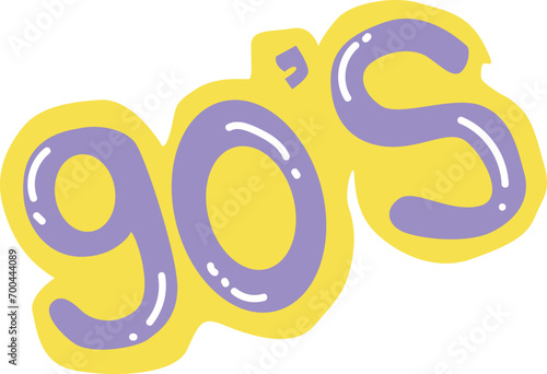 90s retro symbol doodle style