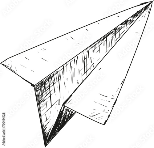 papper plane travel hand drawn 