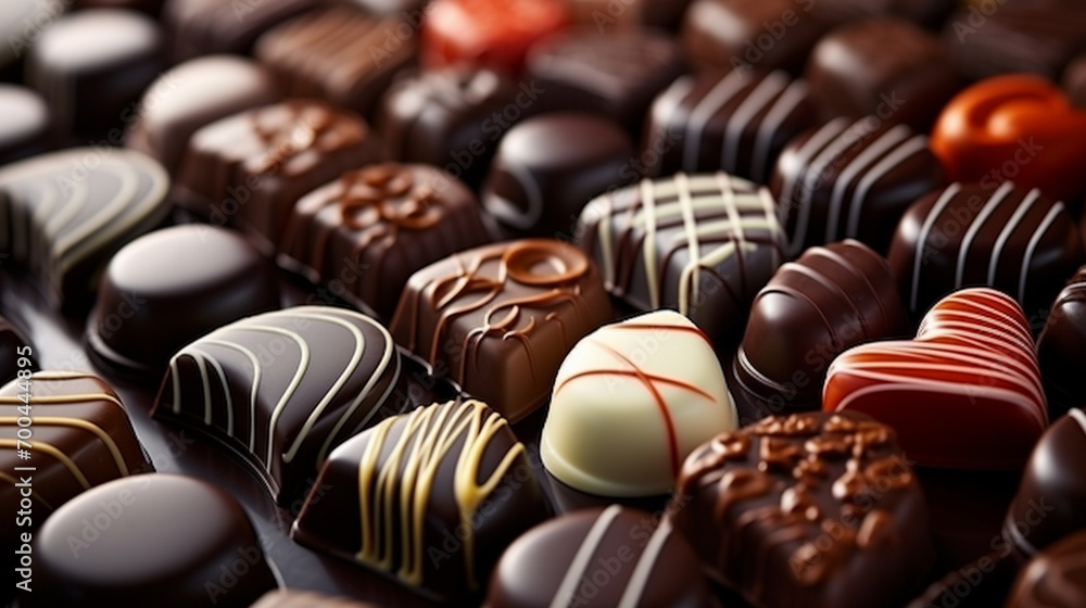 chocolate candies in a box chocolate candies in a box