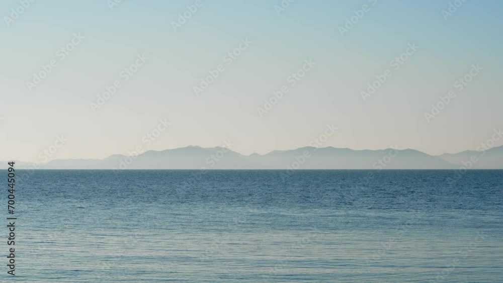 愛知県蒲郡市から見える三河湾の水平線 愛知県蒲郡市から見える三河湾の水平線