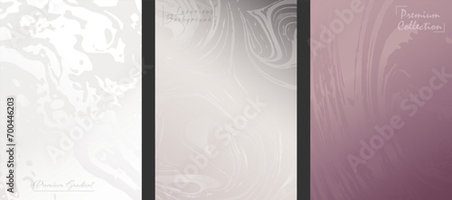 A set of backgrounds with premium colors. Collection of templates for the design of postcards, invitations, packaging, greetings. Luxury design for a creative idea