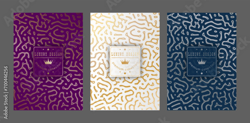 A luxurious pattern. A set of spectacular patterns for covers, prints, interior design, packaging, premium funds and creative ideas