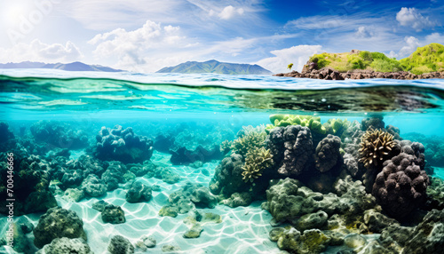Beautiful Coral reef Underwater Great Barrier Reef © Graphic Dude