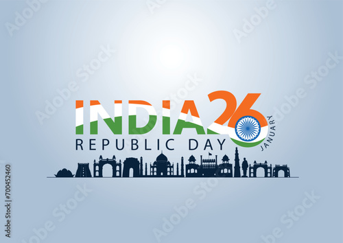 happy republic day India. 26th January background. abstract vector illustration design