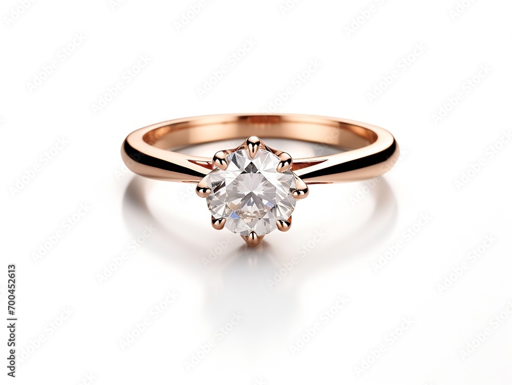 Generative AI : The best engagement ring on white background. Generative AI : The best engagement ring on white background.
