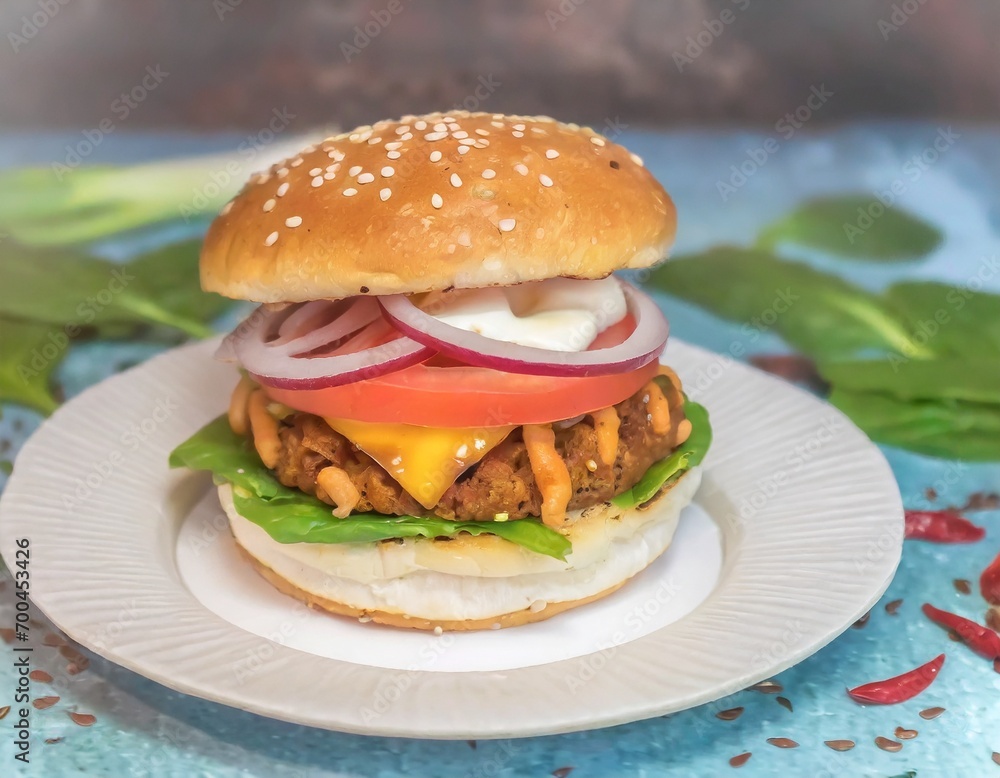 vegetarian hamburger vegetarian hamburger