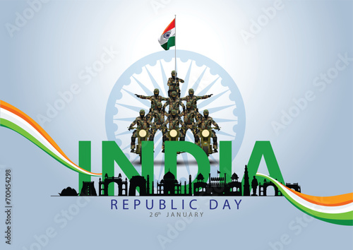 happy republic day India.26th January background. abstract vector illustration design