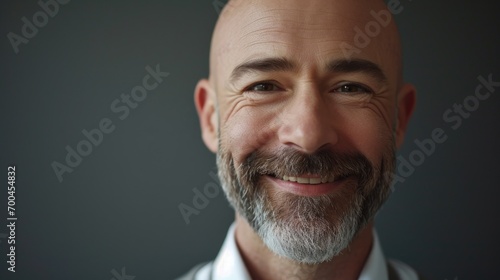 A detailed close-up shot of a man with a beard. Perfect for portraits or showcasing facial hair styles photo