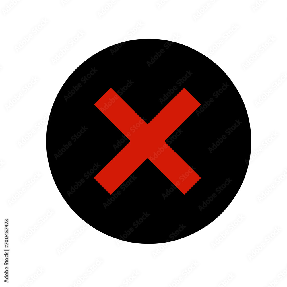 Obraz premium wrong/cross/no icon vector illustration 