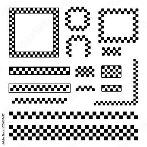 set checkerboard element symbol design