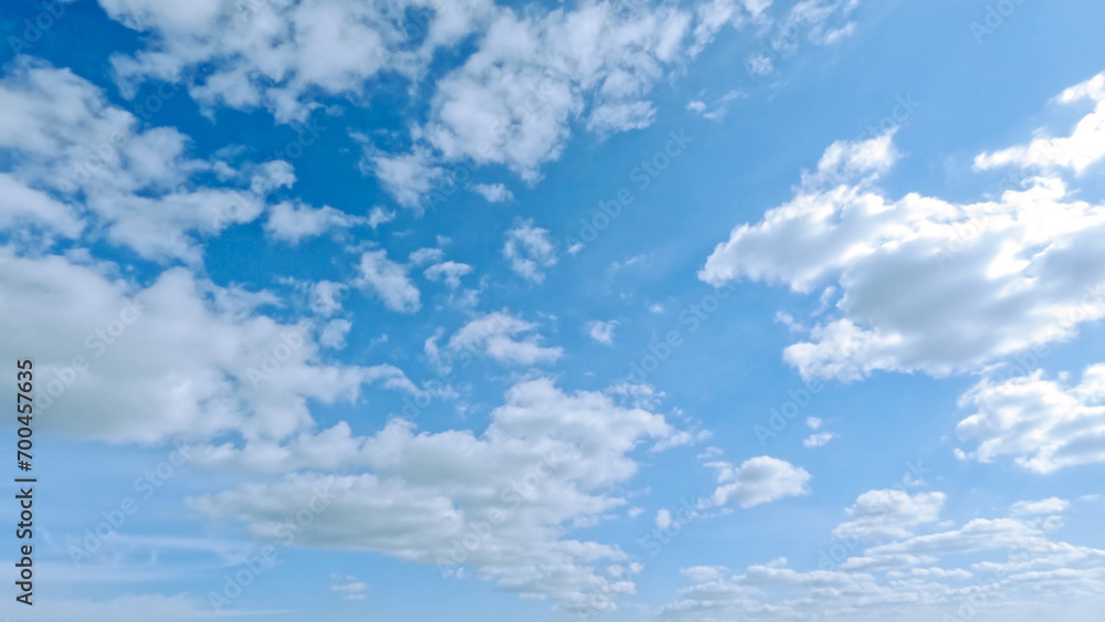 cute large white clouds in the blue sky bg - photo of nature