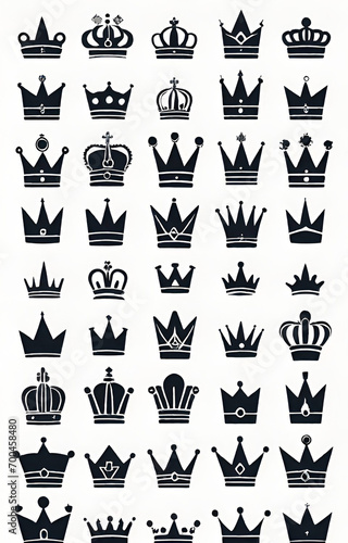 set of crowns vector photo