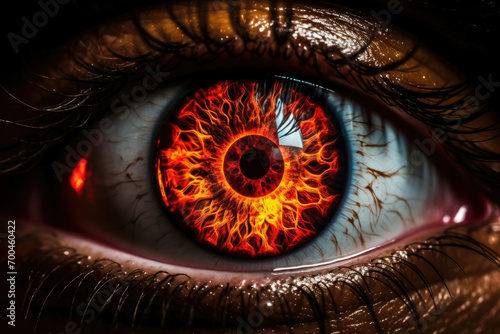 Macro blue eye red eyesight human pupil vision iris closeup eyeball