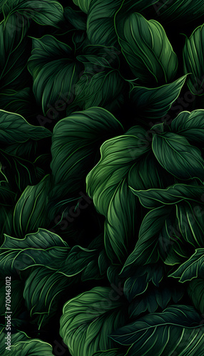 green leaves nature background  closeup leaves texture  tropical leaves  seamless pattern template