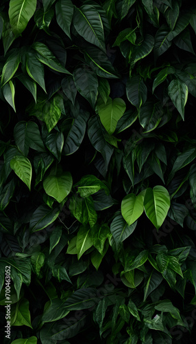 green leaves nature background, closeup leaves texture, tropical leaves, seamless pattern © katobonsai