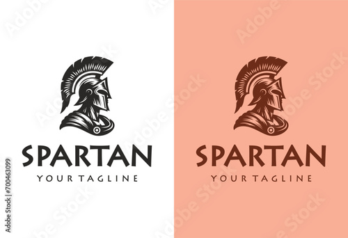 illustration of spartan king in armor and helmet