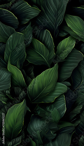 green leaves nature background, closeup leaves texture, tropical leaves, seamless pattern