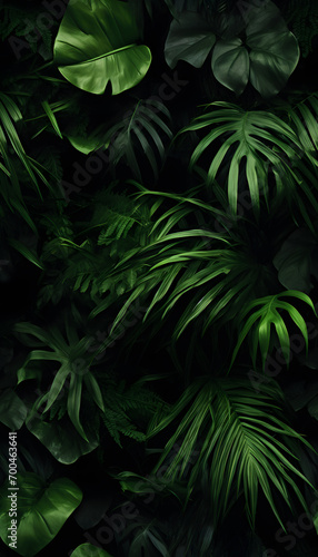 green leaves nature background  closeup leaves texture  tropical leaves  seamless pattern
