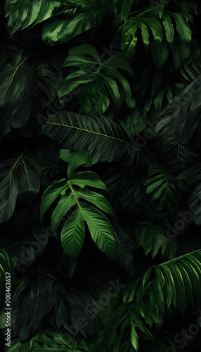 green leaves nature background  closeup leaves texture  tropical leaves  seamless pattern