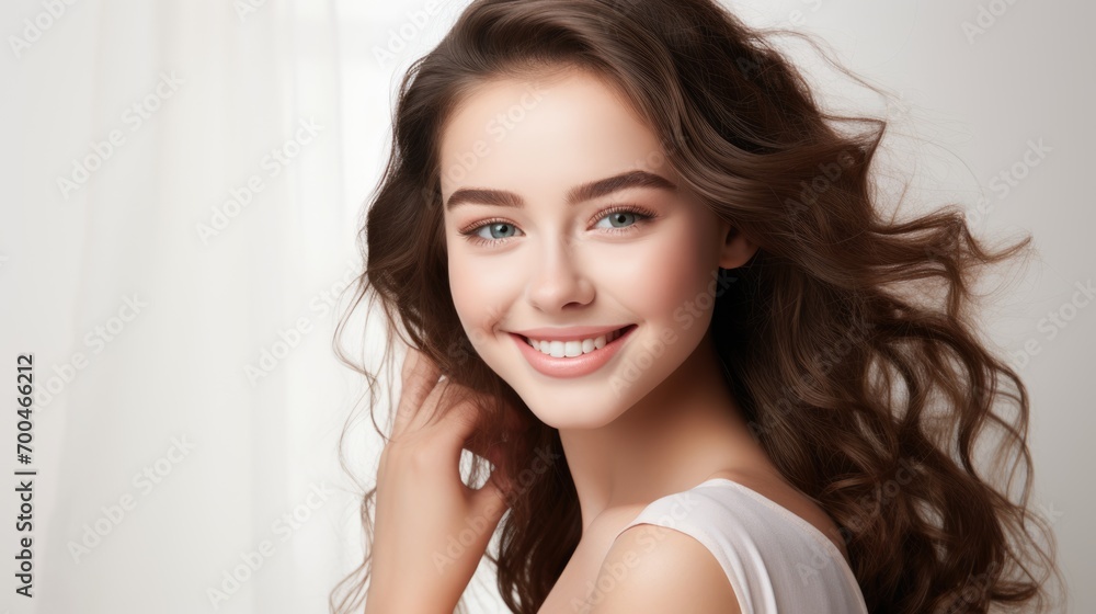 Beautiful, healthy and smooth skin woman face. smooth and healthy face for skincare cosmetics advertising or beauty product. Beautiful, healthy and smooth skin woman face. smooth and healthy face for skincare cosmetics advertising or beauty product.