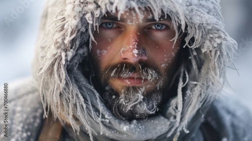 Frozen man in winter clothes  © Fly Frames