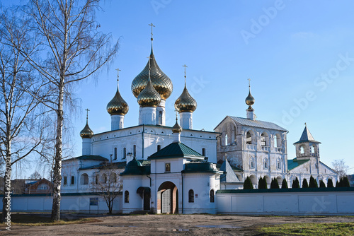 Scenic view of the Resurrection Monastery in Uglich town photo