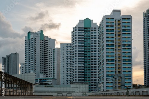 Singapore - June 11 2023: Colorful Apartments Housing & Development Board