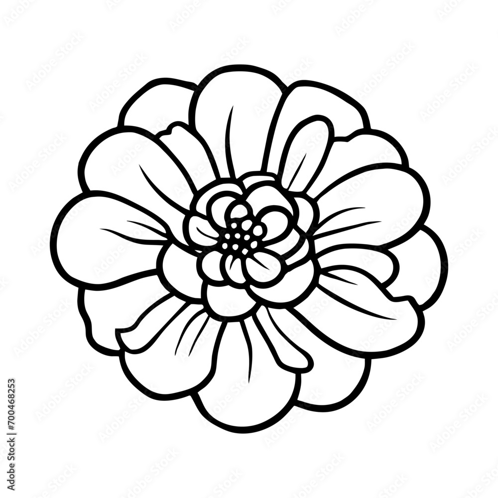 Hand drawn simple flower illustration Hand drawn simple flower illustration