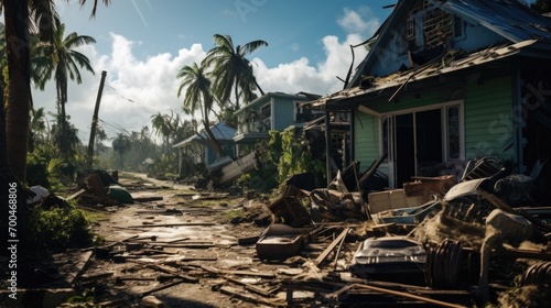 Hurricane destroyed homes