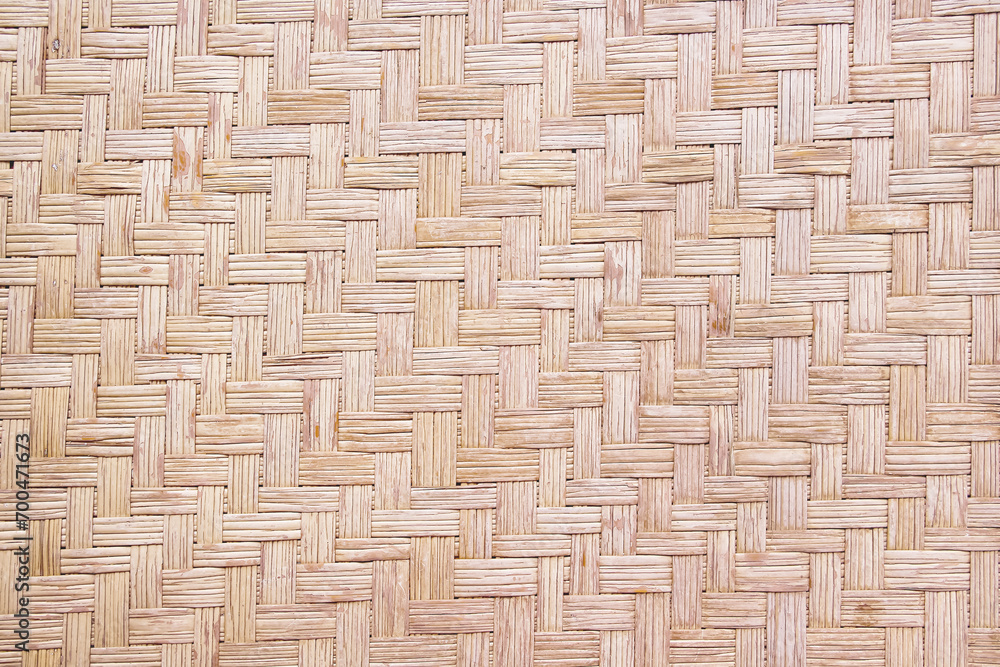 Seamless patterns light brown background with weaving mat old texture made from Cyperus involucratus Roxb or Umbrella plant