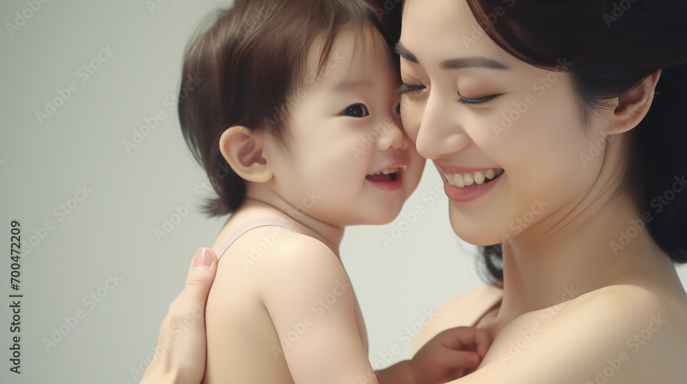 Tender Embrace - Mother Smiling at Her Laughing Child
Tender Embrace - Mother Smiling at Her Laughing Child