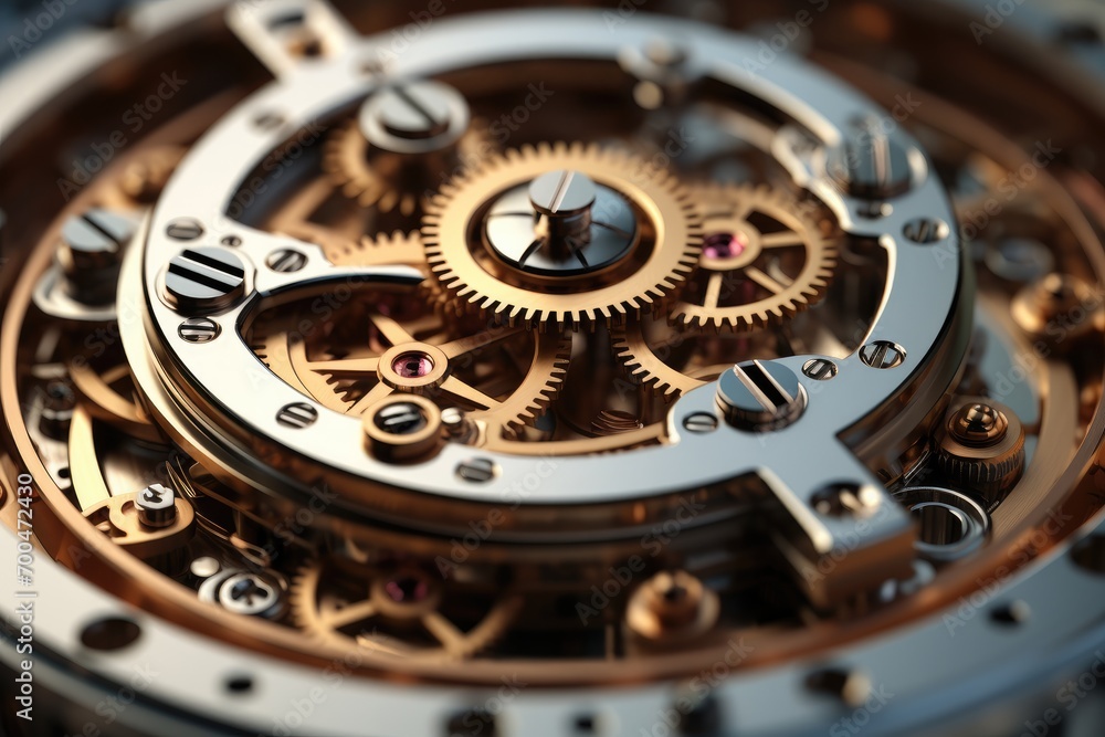 custom made wallpaper toronto digitalA complex mechanism, Consisting of many gears and levers. Generative AI.