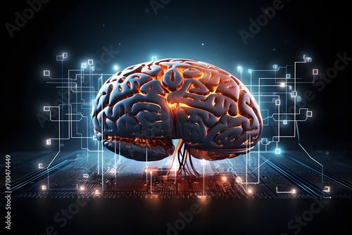 Electronic brain on the motherboard or artificial intelligence, the theme of implementing modern technologies in companies