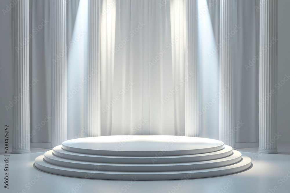 Obraz premium Elegant Stage Scene with Spotlight for Award Presentation