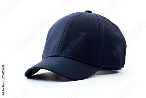 Blue cap isolated on white background.